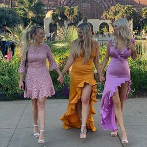 Mustard Yellow Asymmetrical Dress